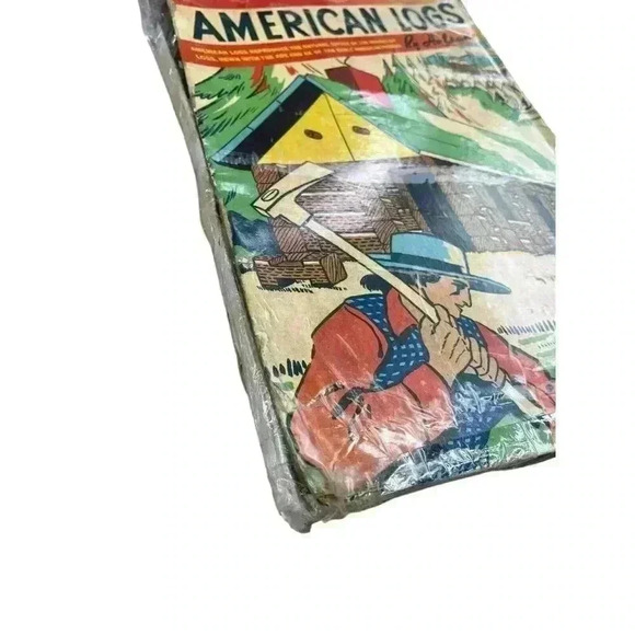 Vintage Halsam American Logs Large Set in Original Box See Photos - Picture 3 of 12